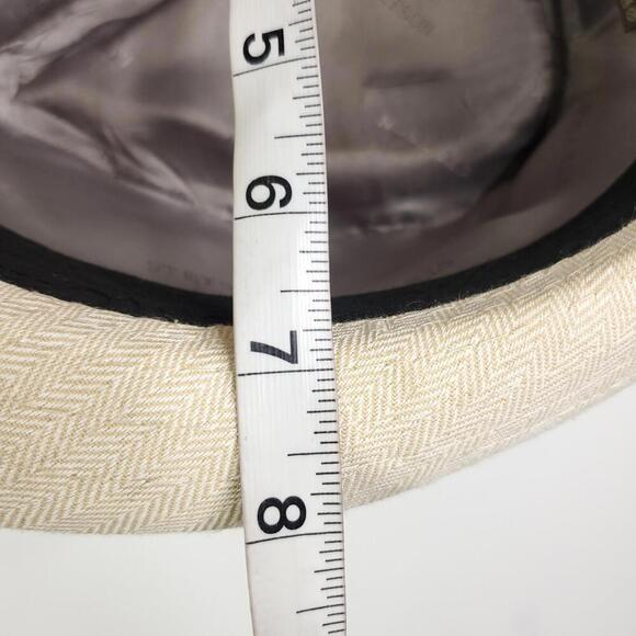 Stetson Hat Mens Linen Blend Small Medium Fedora Beachy All American Derby 60s - Picture 3 of 11
